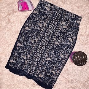 Lace Pencil Skirt